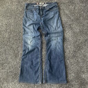 Juicy Couture Jeans Womens 31 Blue Wide‎ Leg Flare Stretch Denim Made in USA Y2K